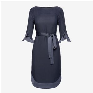 Banana Republic Blue Gray Work Tulip Dress